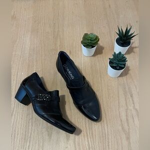 Dorking Tirana Black Leather Slip On Shoes